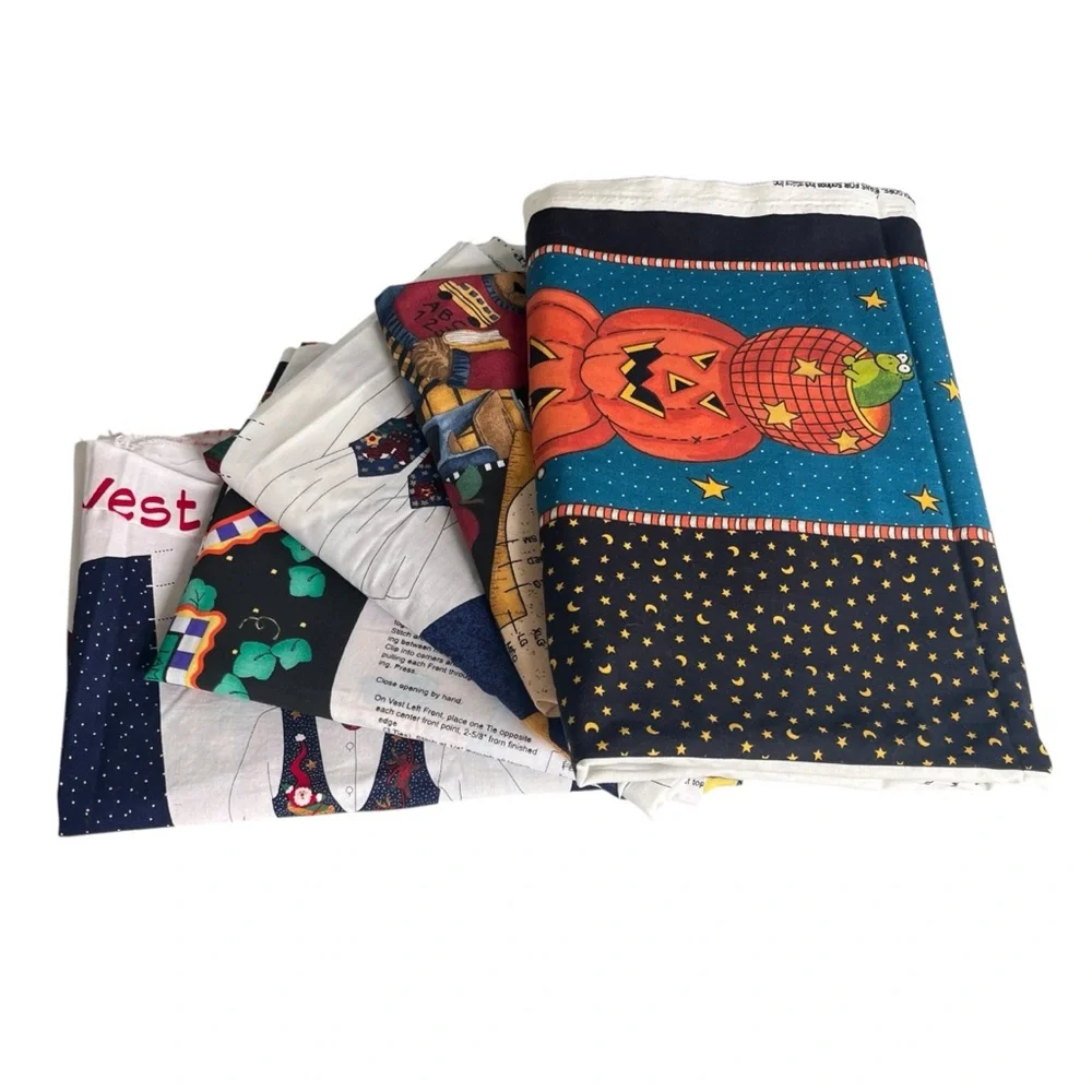 Lot of 5 Fabric Vest Patterns Kids Adult Halloween Christmas Teacher Pet School